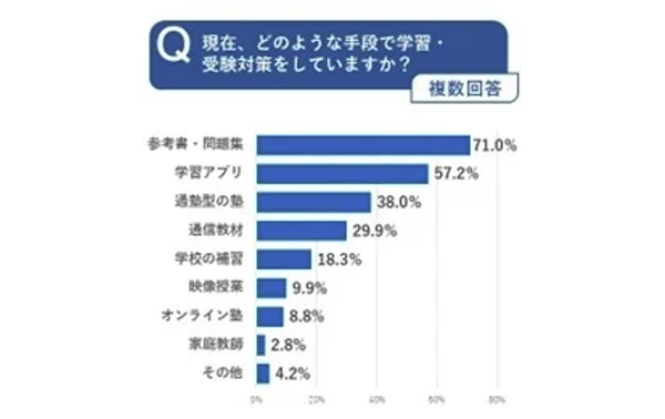 現在どのような手段で学習・受験対策をしていますか？